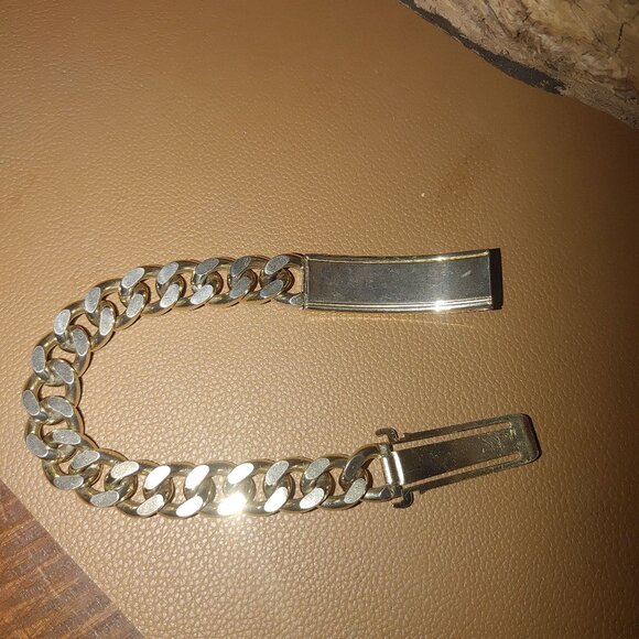 Mens Bracelet Gold Tone Speidel Vintage Half Inch ID Chain Link Design Clasp - Picture 12 of 13